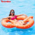 Top Quality Eco-friendly PVC  Inflatable Bread Pool Floating Water Fun Toys Pretzel Raft Mattress For Adults